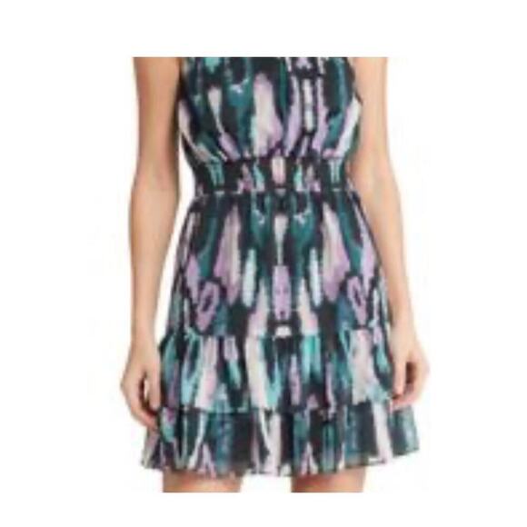 NWT Chelsea28 Abstract Print Halter Tiered dress Size XL - Picture 7 of 7
